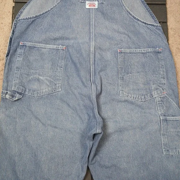 Round House Brand Overalls Men's 48x26 Blue Carpenters Bib Made in USA Vtg JB135 - Picture 14 of 16